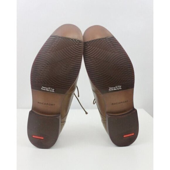 Rockport Men Shoes Style Purpose Cap Toe Oxford M77066 Leather Brown Sz 9.5 W - Picture 6 of 16